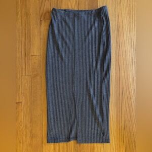 H&M Gray Ribbed Women's Stretch Fitted Skirt